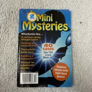 2 Minute Mini Mysteries Book Magazine Booklet